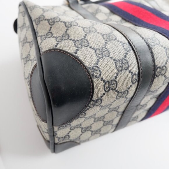 Authentic Preowned Vintage Gucci Navy Boston Bag - Picture 10 of 16